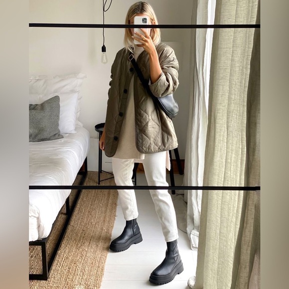 FINAL SALE Vintage Quilted Blue 100% Laundered Cotton Jacket - Picture 8 of 8